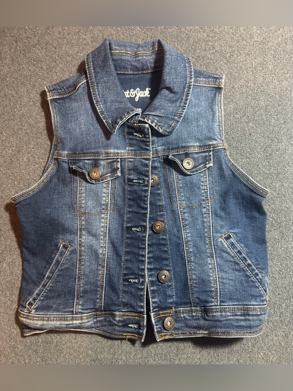 Girls Cat & Jack Blue Denim Sleeveless Vest